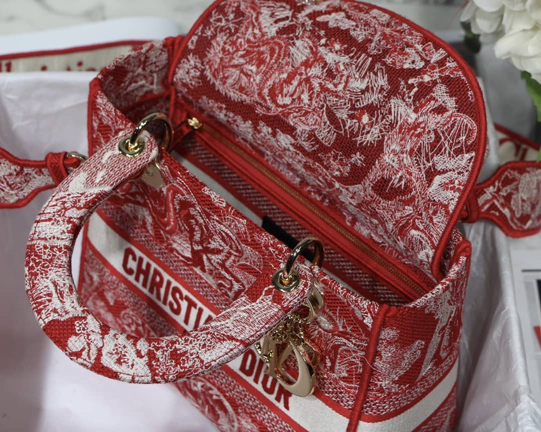 Lady Dior Dupe 24CM Paisley Embroidery Lady D-Lite Bag