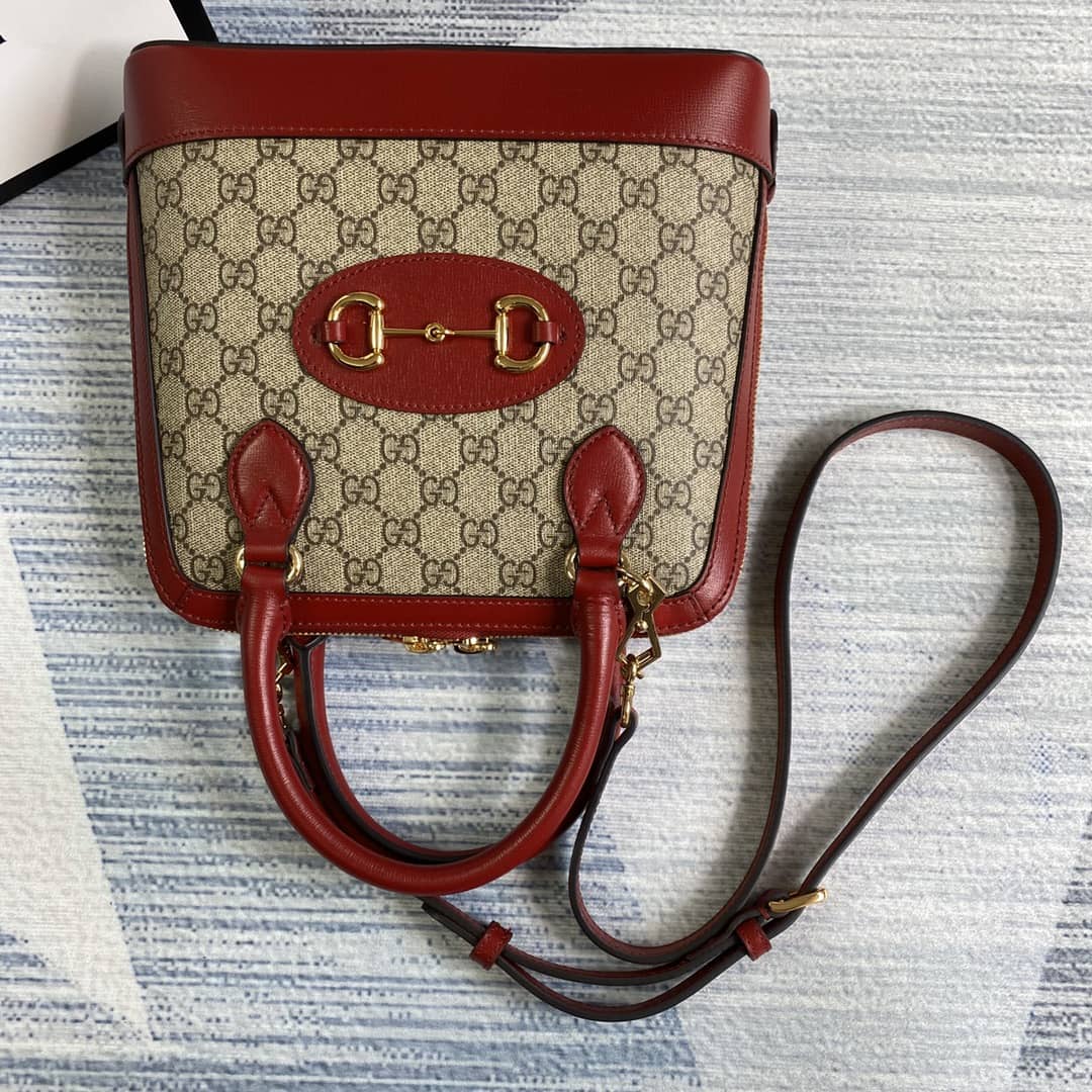 Gucci 1955 Horsebit Polkadot Handle Bag Replica 621220