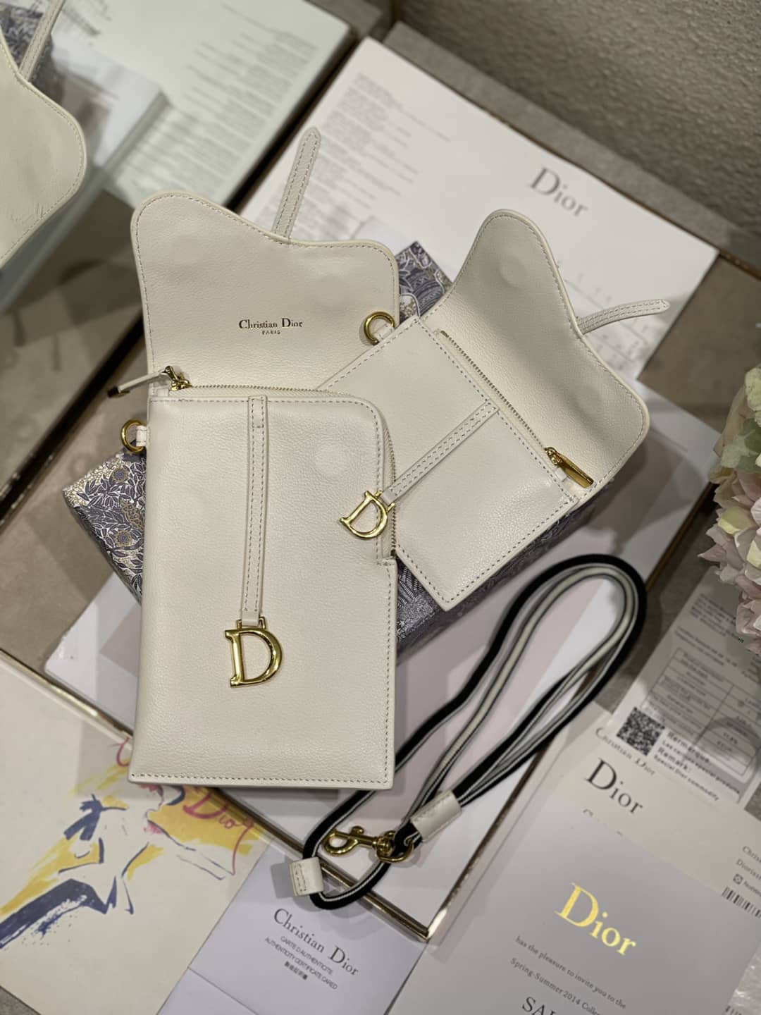 Dior Saddle Bag Dupe Vertical Pouch