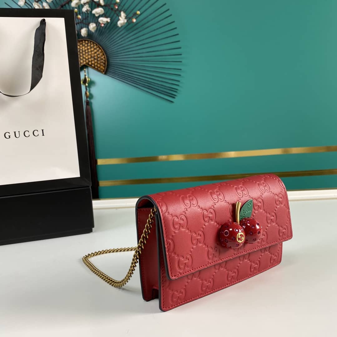 Gucci Supreme GG Mini Bag With Cherries Replica 481291