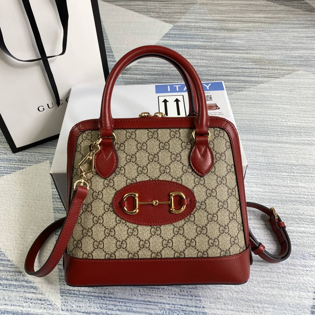 Gucci 1955 Horsebit Polkadot Handle Bag Replica 621220