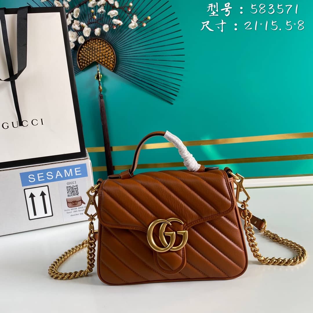 Gucci Marmont GG Mini Top Handle Bag Replica 583571