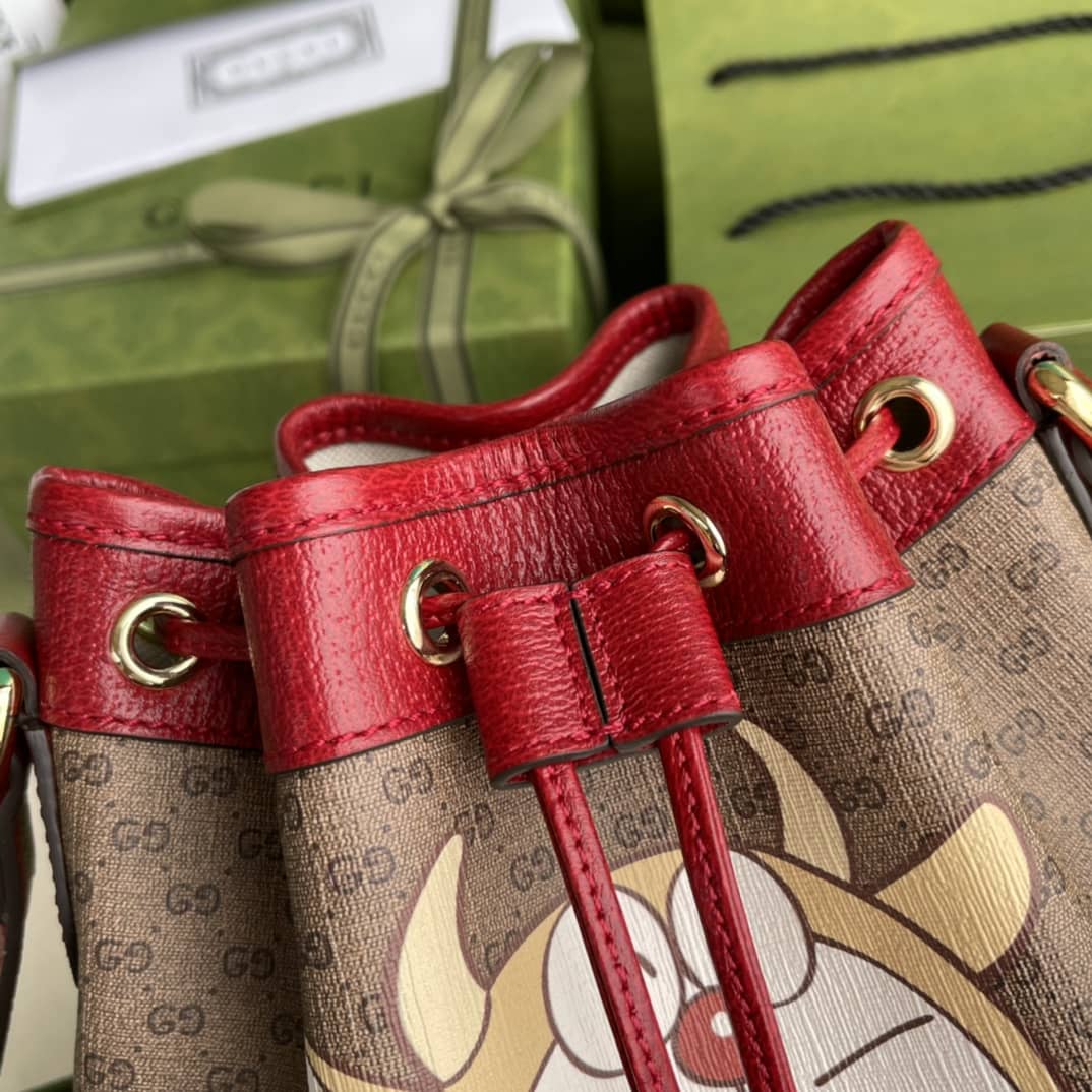 Gucci Doraemon x Gucci Small Bucket Bag Replica 655597