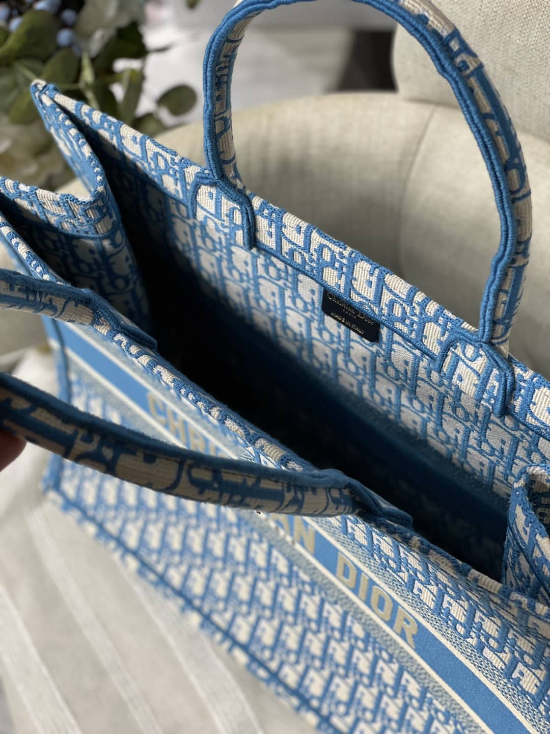 Christian Dior CD Book Embroidery Replica Tote