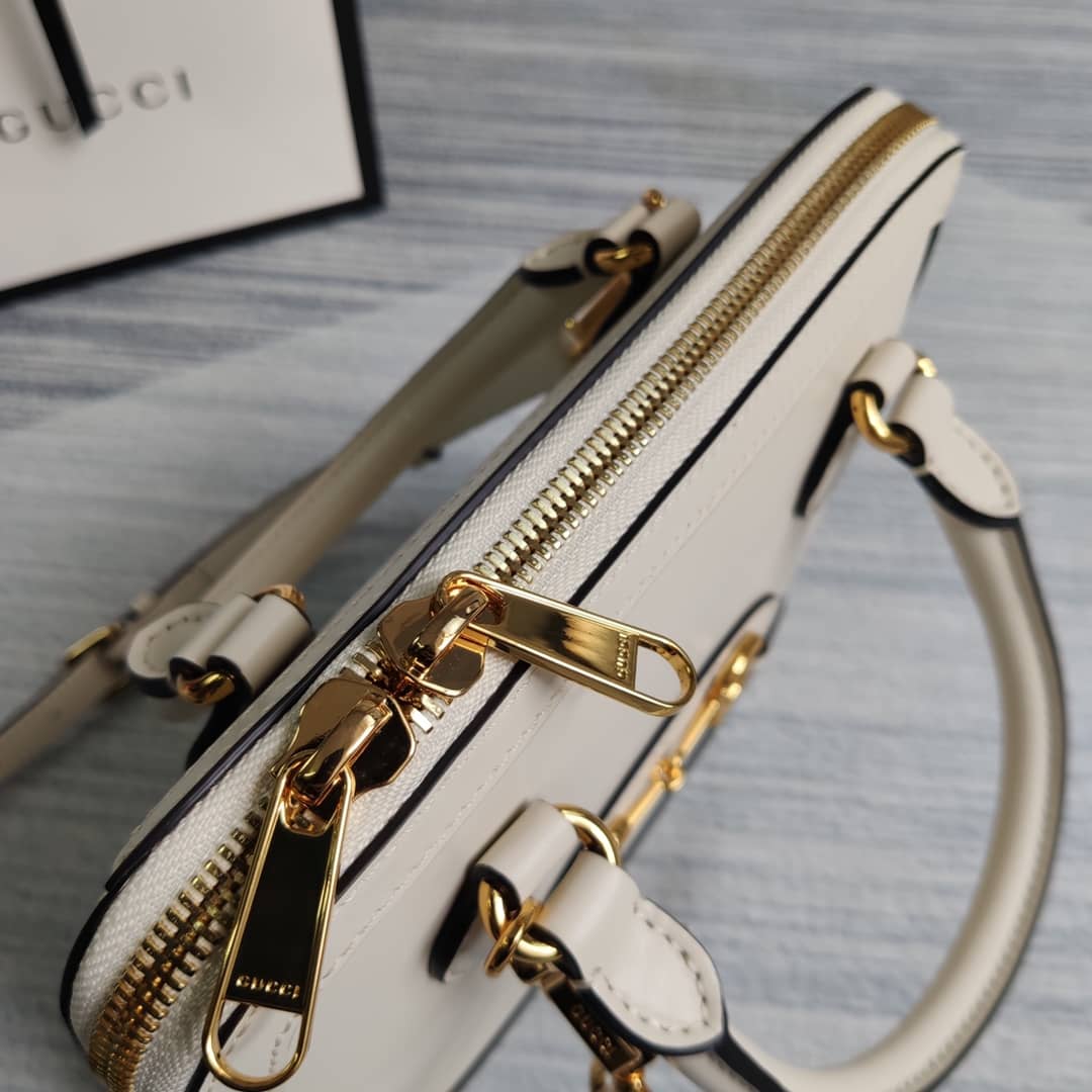 Gucci 1955 Horsebit Polkadot Handle Bag Replica 621220