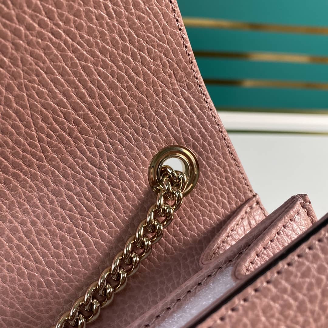 Gucci Interlocking Leather Chain Crossbody Bag Replica 510304