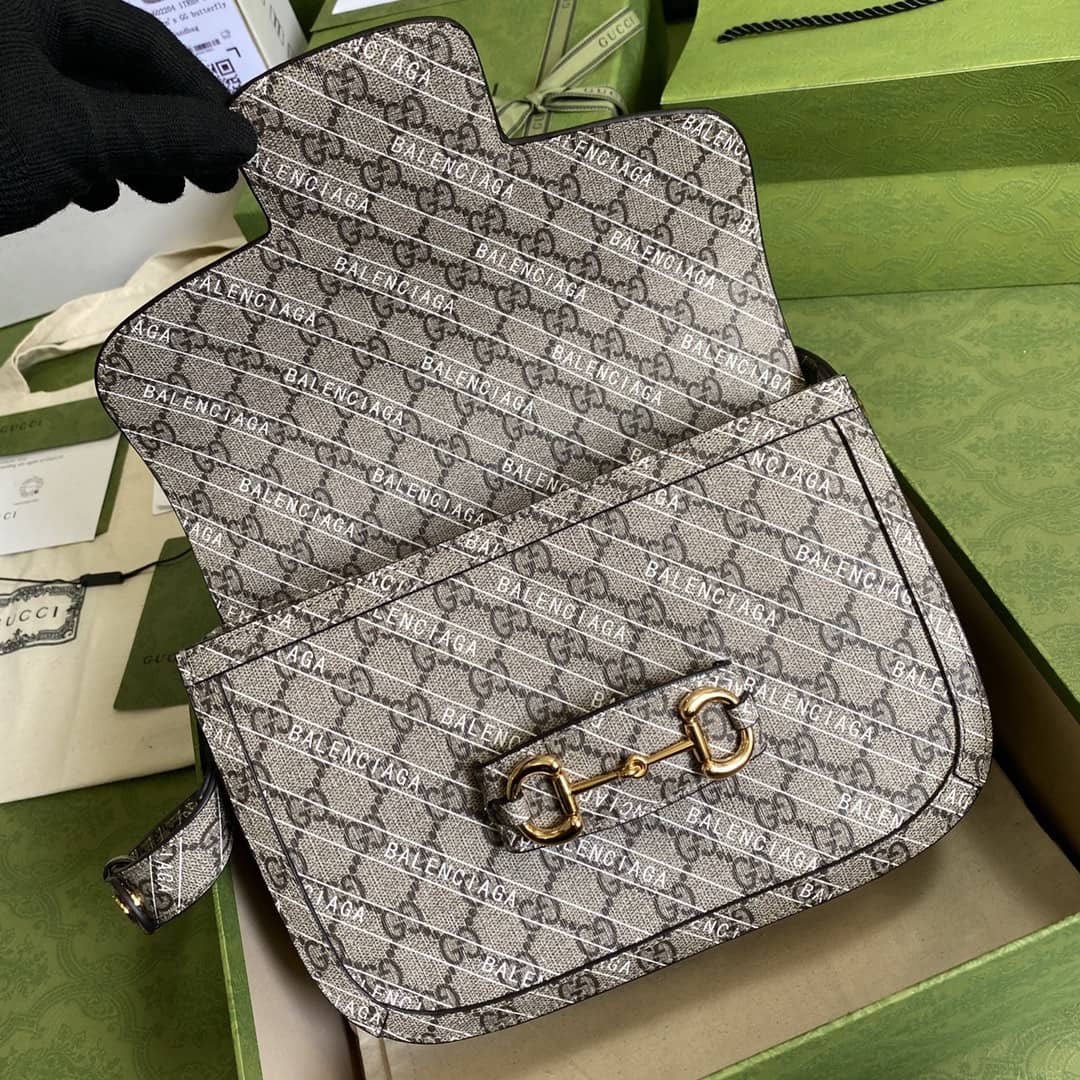 Gucci 1955 Horsebit Supreme Shoulder Bag Replica 602204