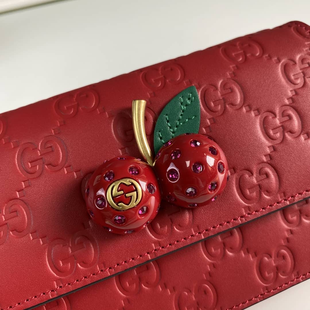 Gucci Supreme GG Mini Bag With Cherries Replica 481291