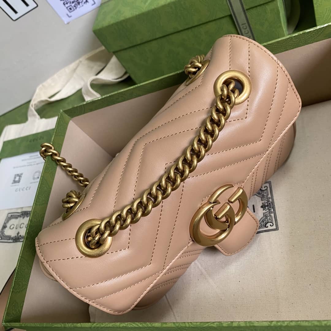 Gucci GG Marmont Matelasse Mini Chain 446744 Replica Crossbody Bag
