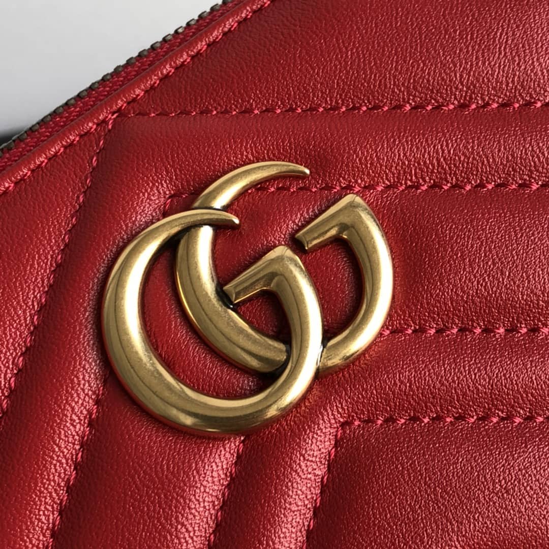 Gucci GG Marmont Quilted Vanity Bag Replica Red 625690