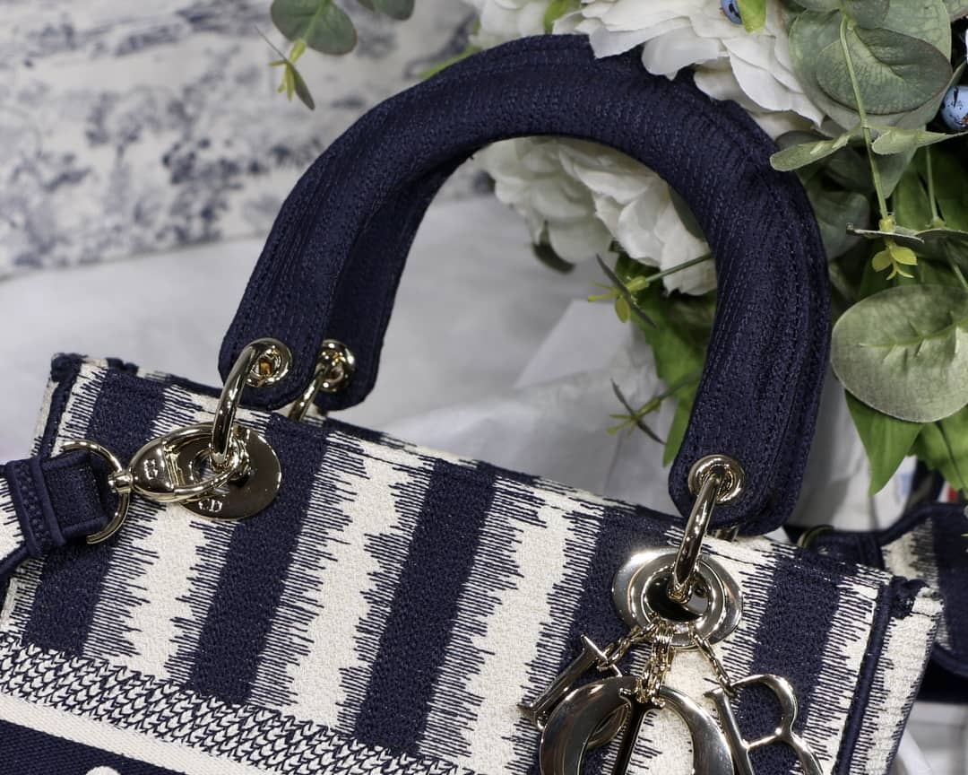 Lady Dior Dupe 24CM Paisley Embroidery Lady D-Lite