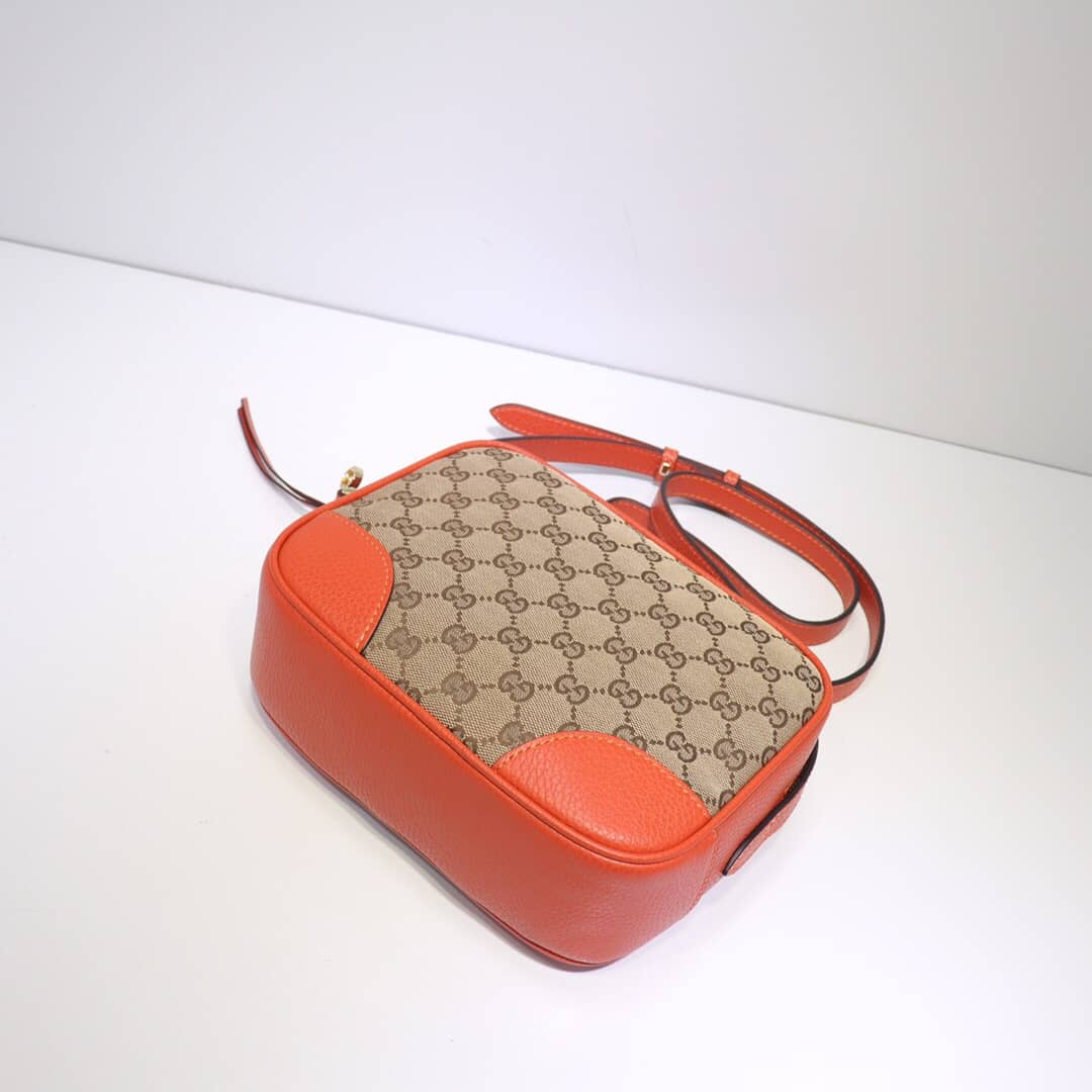 Gucci GG Canvas Messenger Bag Replica Orange 449172