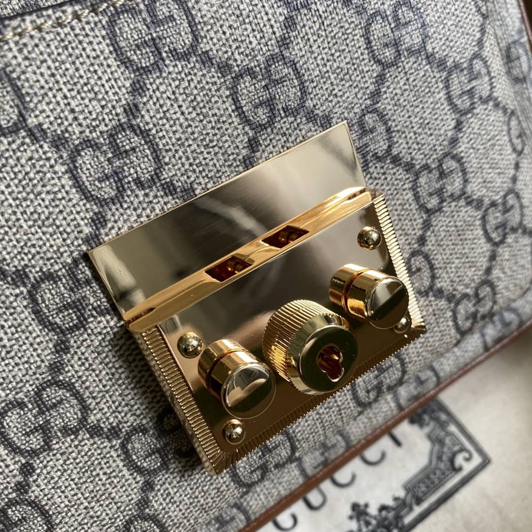 Gucci Supreme GG Padlock Canvas Mini Bag Replica 658487