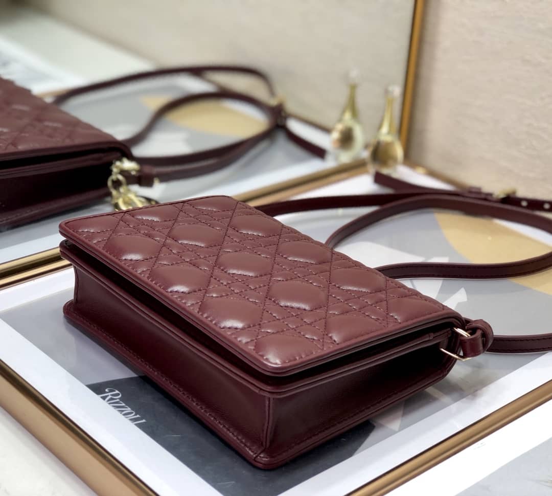 Lady Dior Dupe Cannage Calfskin Pouch