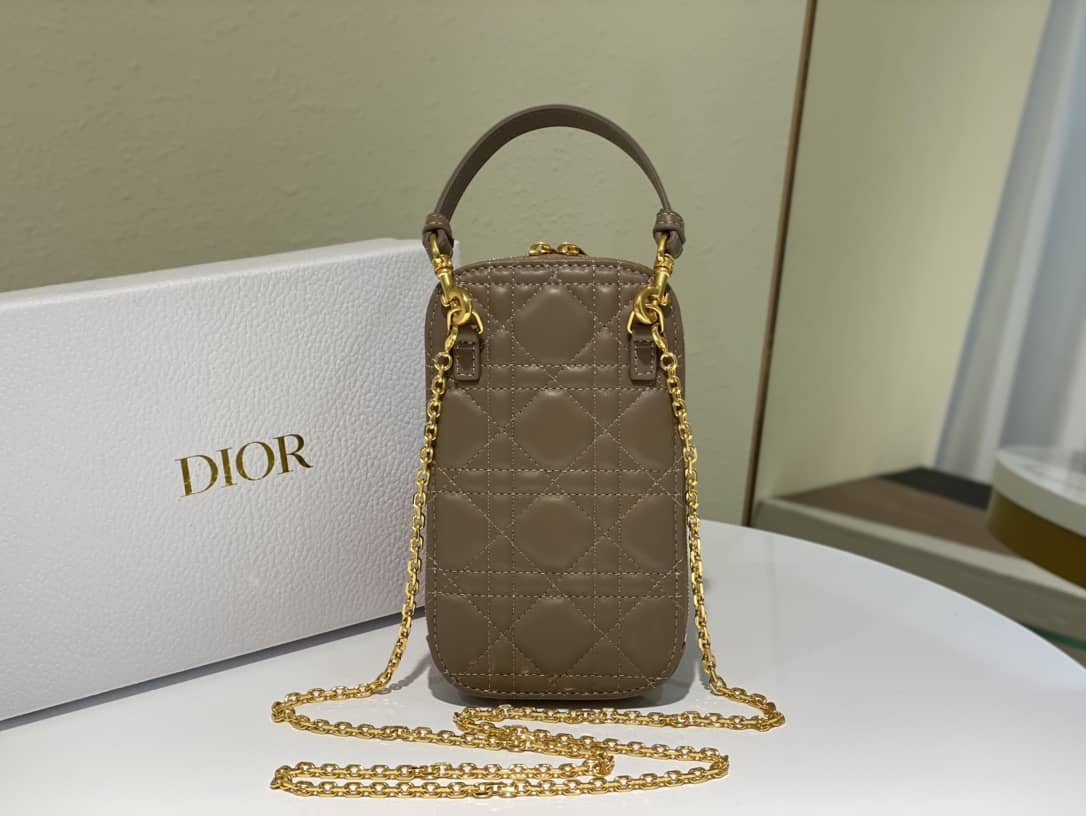 Lady Dior Dupe Lambskin 18CM Phone Holder