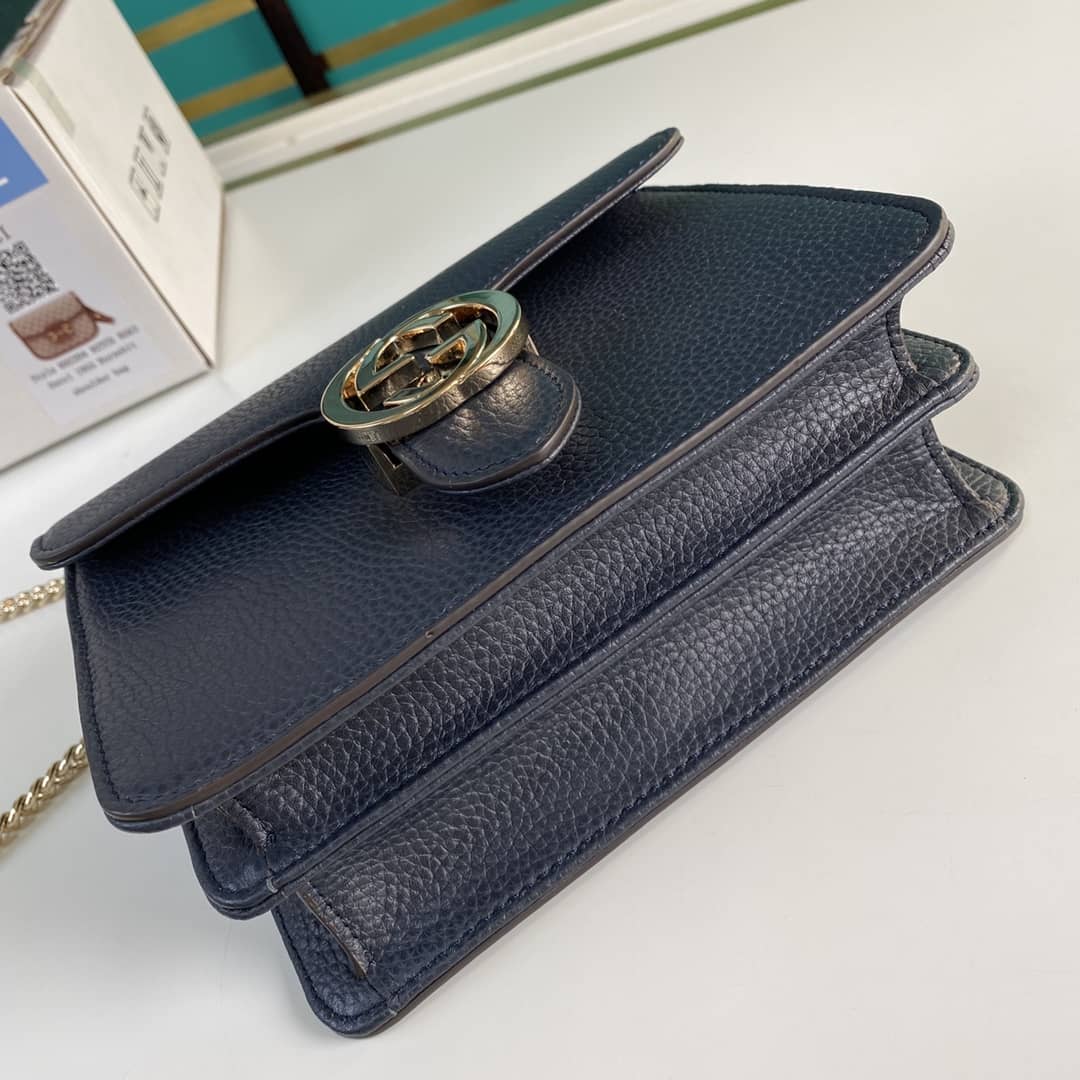 Gucci Interlocking Leather Chain Crossbody Bag Replica 510304
