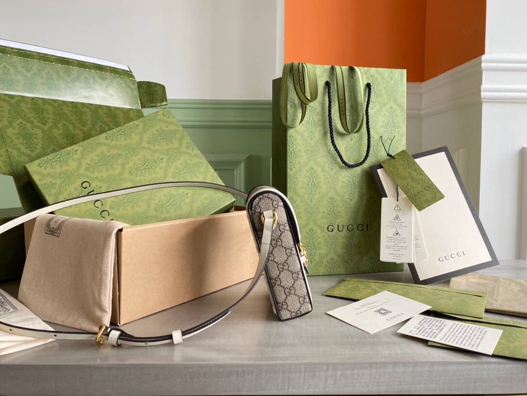 Gucci Horsebit 1955 Mini Bag Brown White 625615 Replica