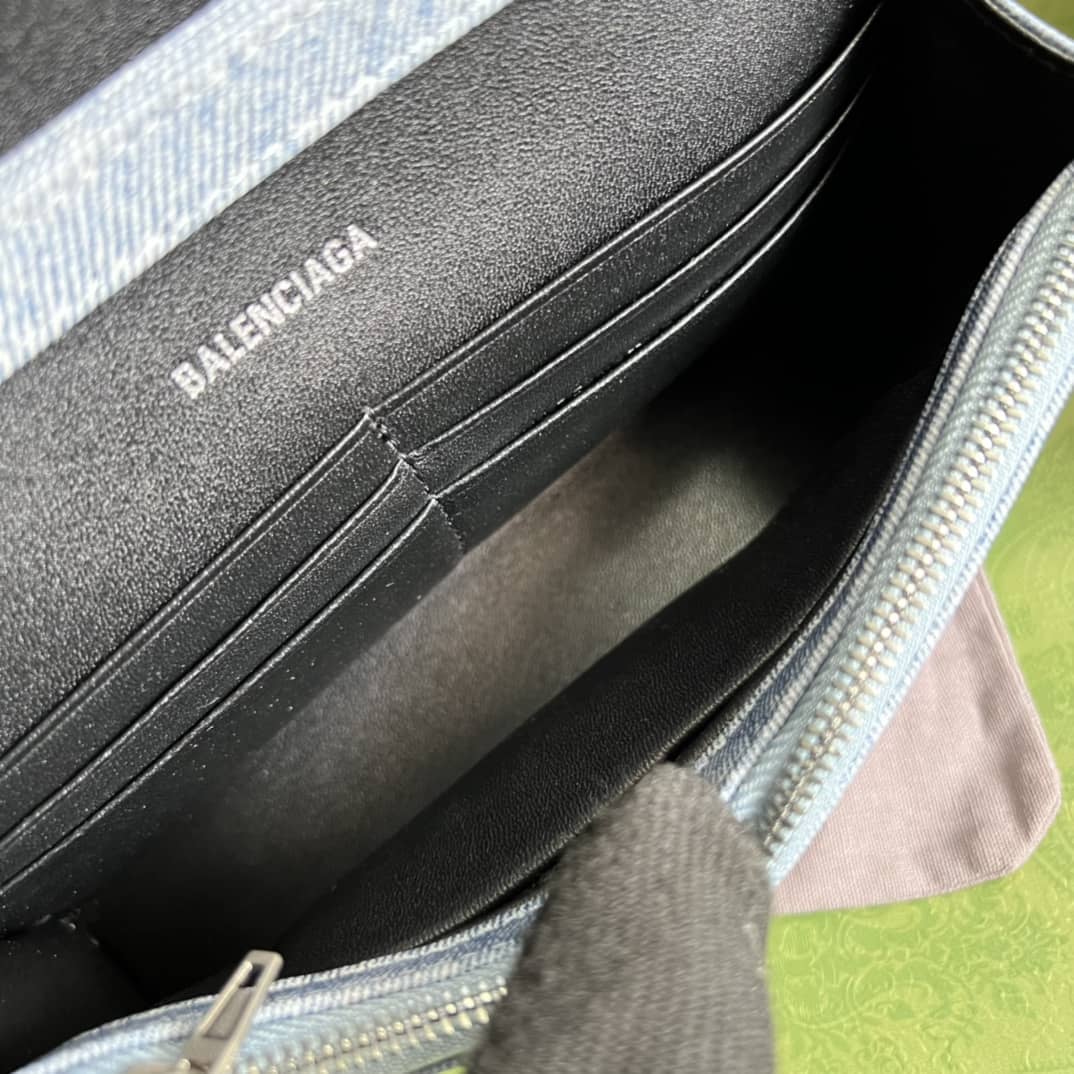 Gucci × Balenciaga Denim Shoulder Crossbody Bag 656050 Replica