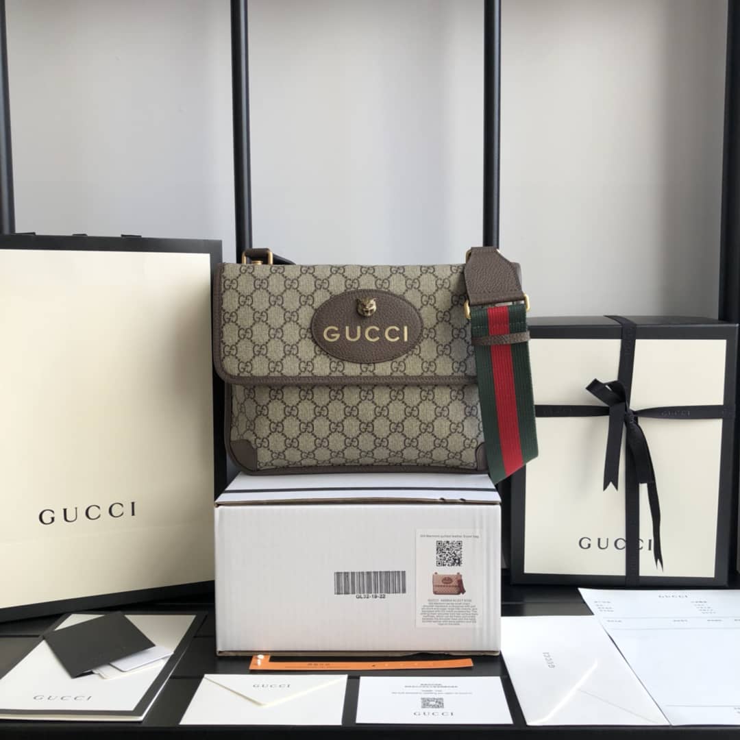 Gucci GG Supreme Cat Head Messenger Bag Replica 495654