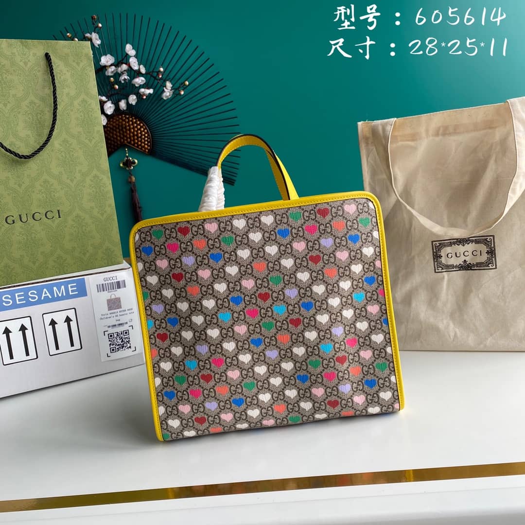 Gucci GG Printed Multicolor Kids Girl Tote Replica 605614
