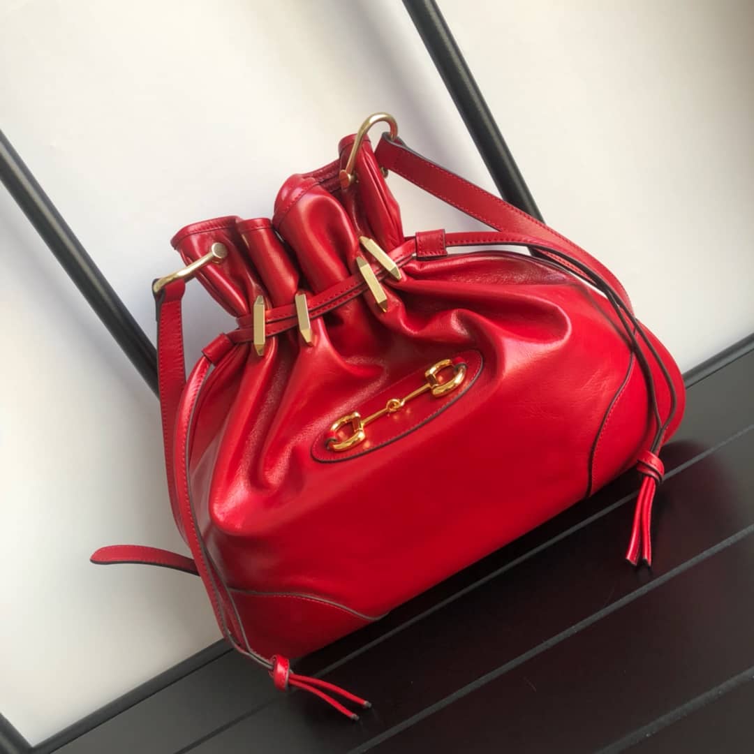 Gucci 1955 Horsebit Messenger Bag Replica Red 602089