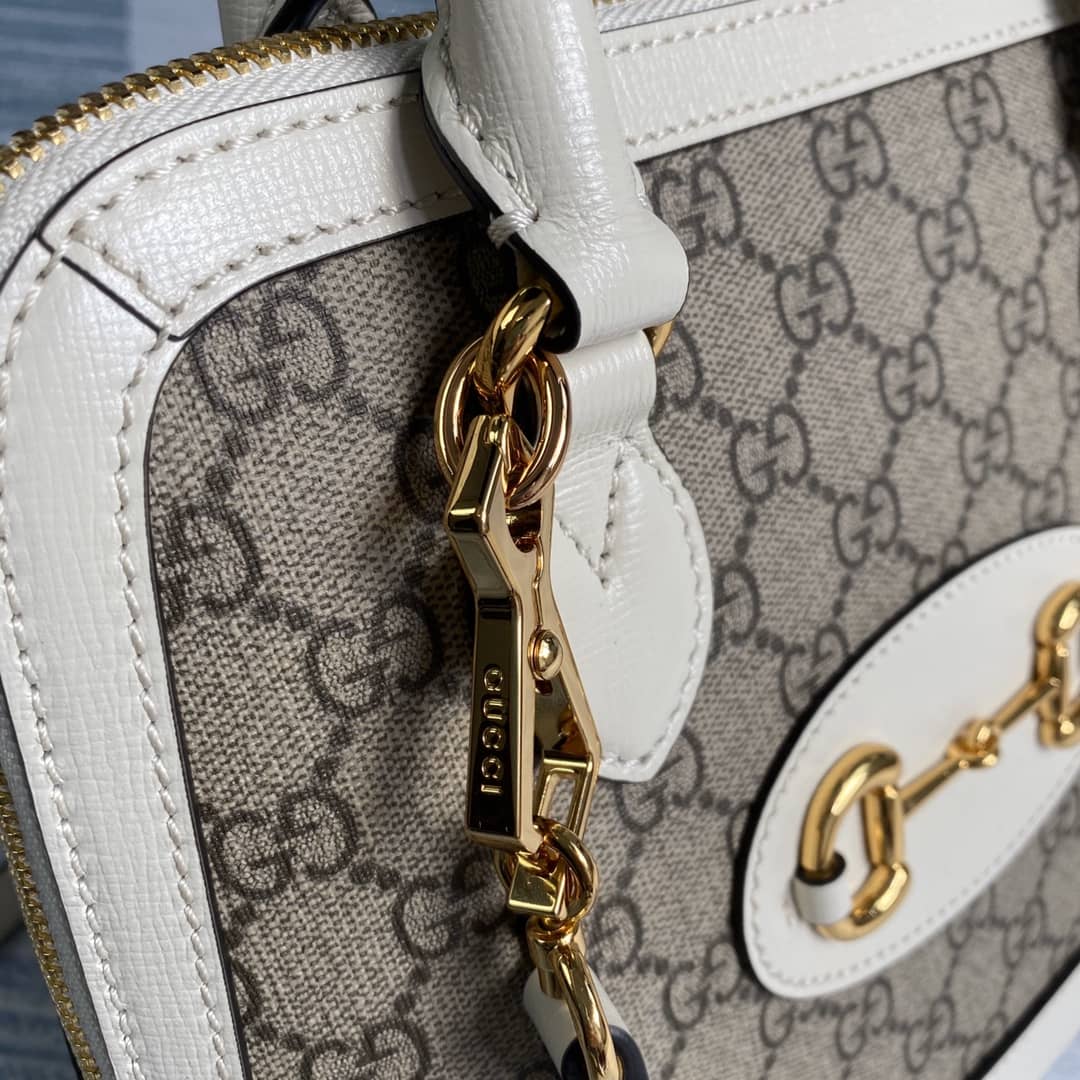 Gucci 1955 Horsebit Polkadot Handle Bag Replica 621220
