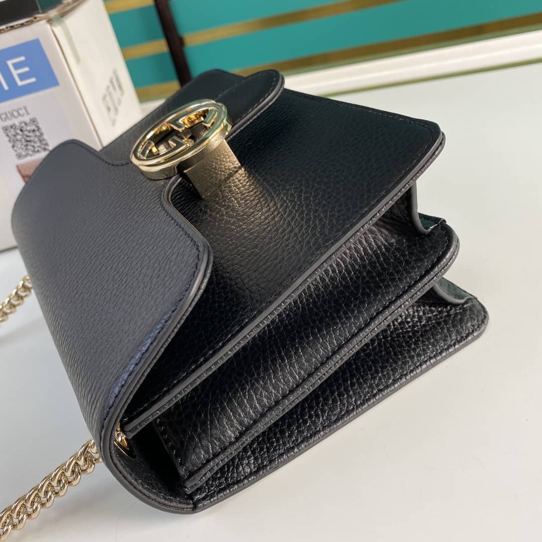 Gucci Interlocking Leather Chain Crossbody Bag Replica 510304