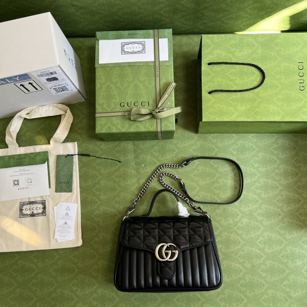 Gucci Marmont Dupe GG Small Top Handle Bag Replica 498110