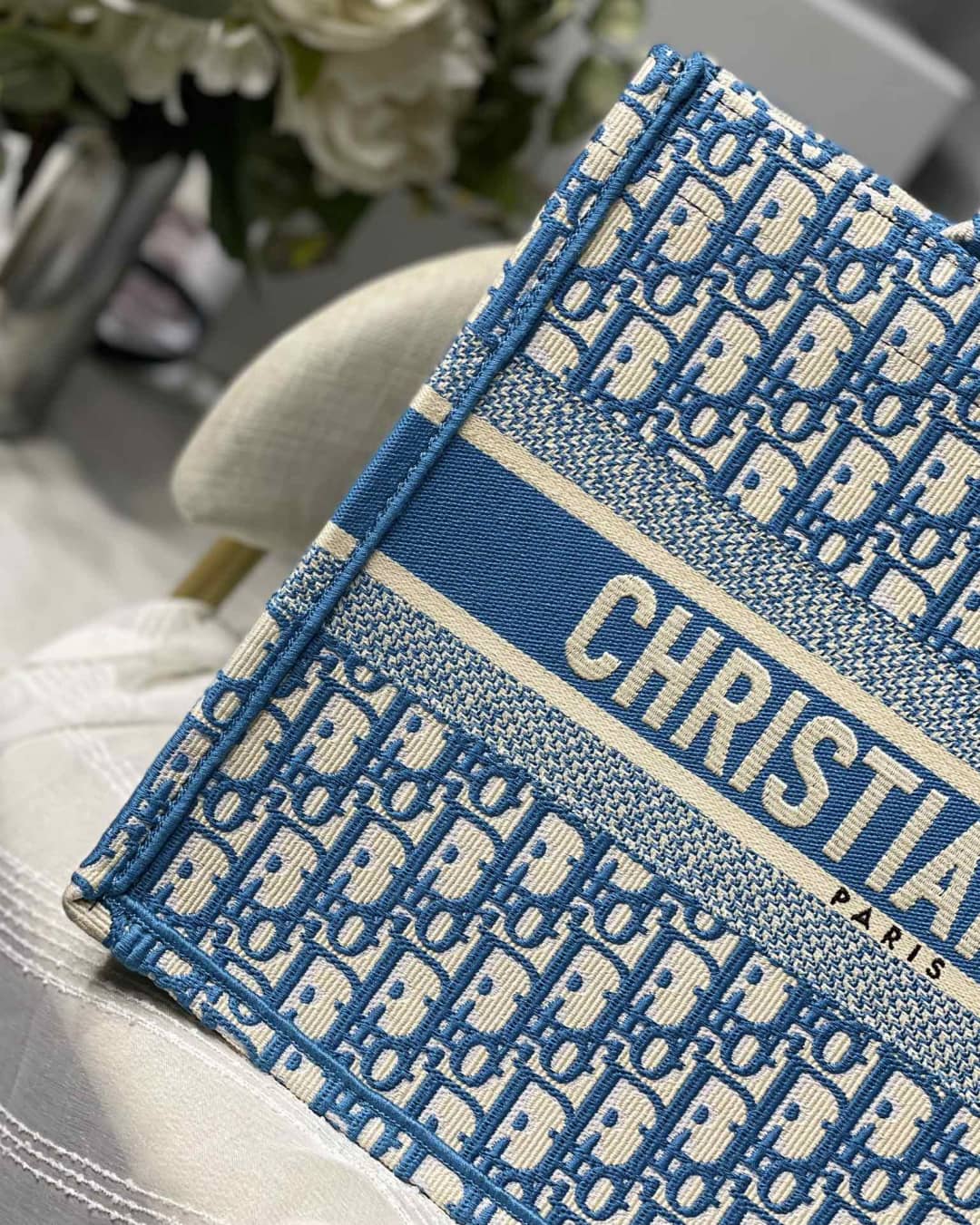 Christian Dior Tote Bag Dupe CD Book Embroidery