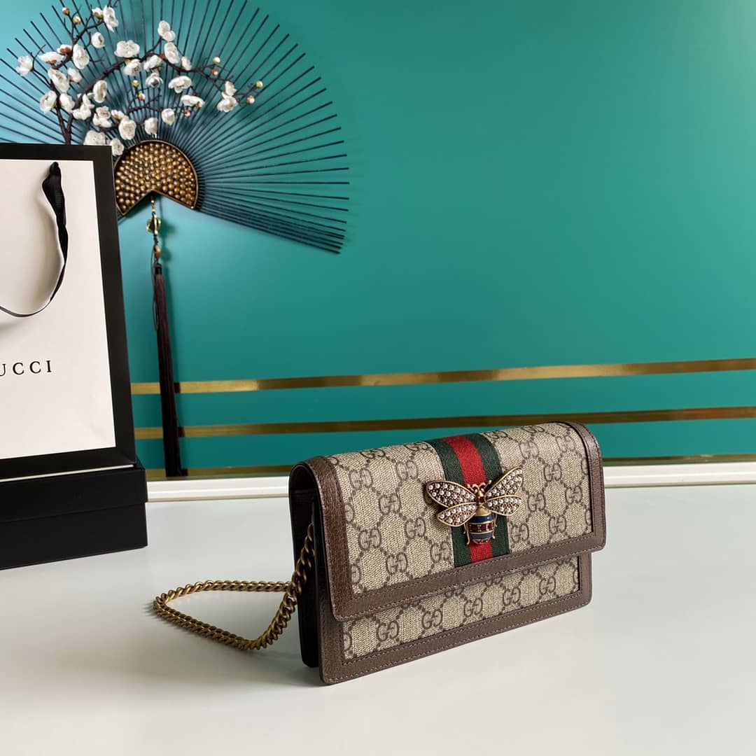Gucci Queen Margaret GG Shoulder Bag Mini Chain Wallet Replica 476079