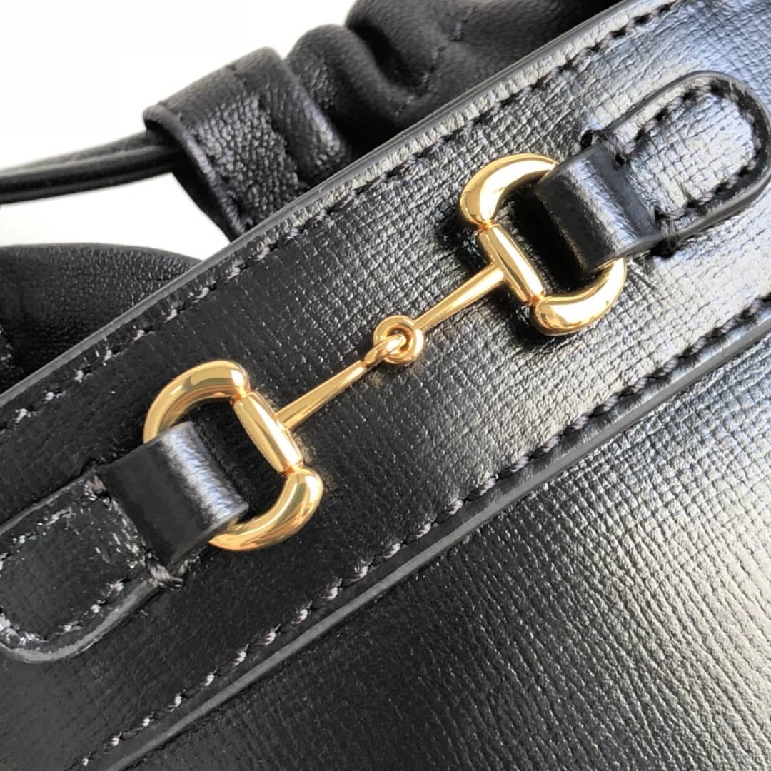 Gucci Horsebit 1955 Small Bucket Bag Replica Black 637115