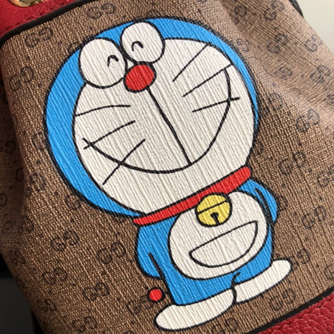 Gucci X Doraemon Mini Bucket Bag Replica 647801