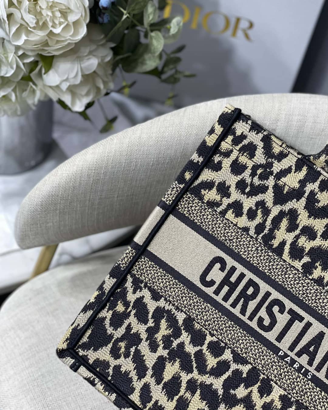 Christian Dior CD Book Embroidery Replica Tote