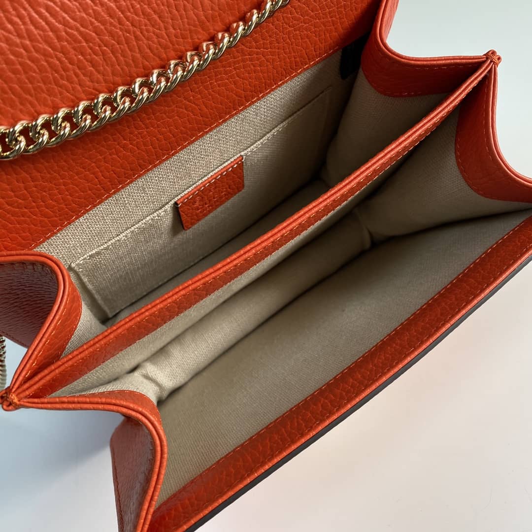 Gucci Interlocking Leather Chain Crossbody Bag Replica 510304