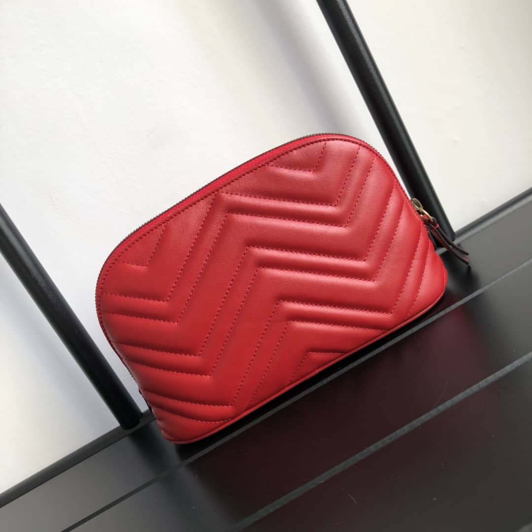 Gucci GG Marmont Quilted Vanity Bag Replica Red 625690