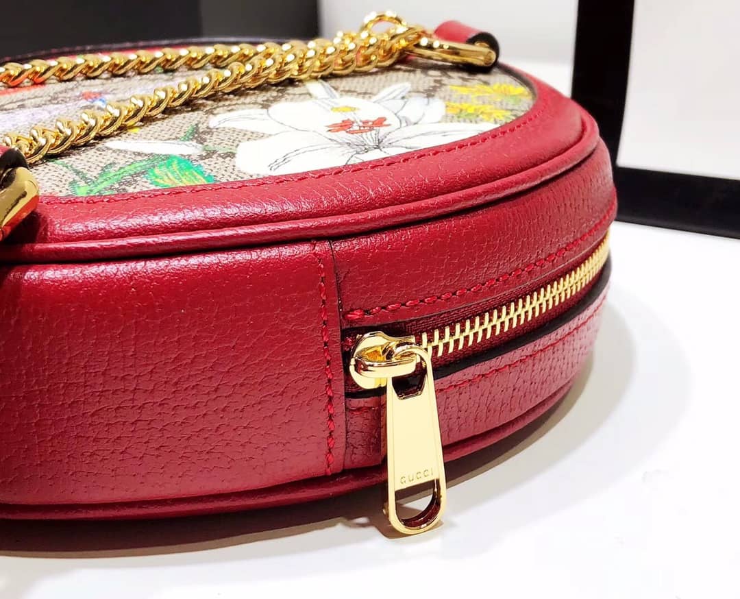 Gucci Ophidia GG Flora Mini Replica Backpack Red 598661