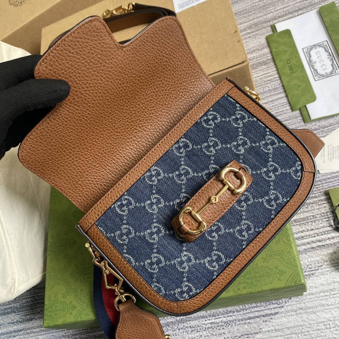 Gucci 1955 Horsebit Supreme GG Canvas Mini Shoulder Bag Replica 658574