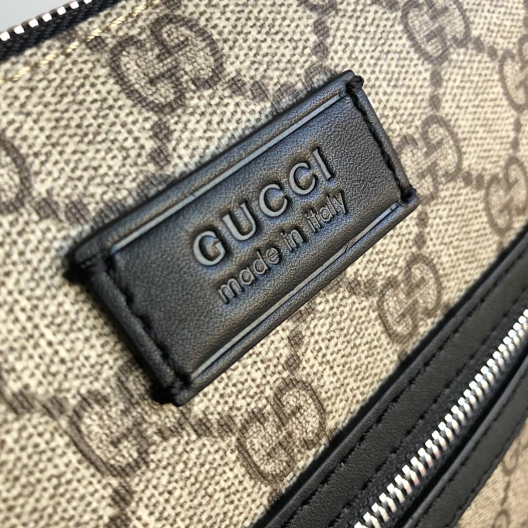 Gucci Mens Supreme Leather Double G Messenger Bag Replica 406388