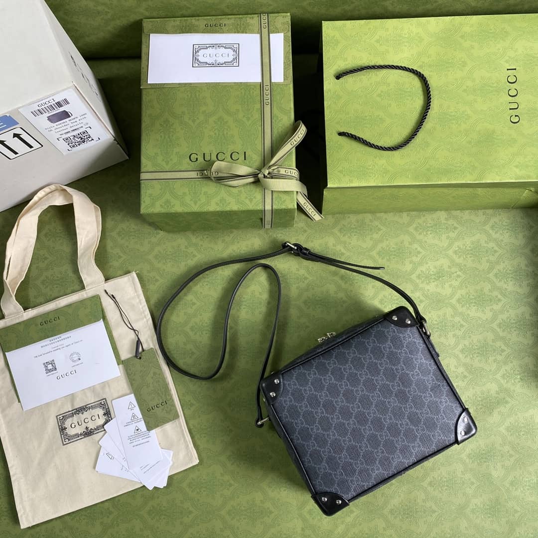 Gucci Supreme GG Leather Square Shoulder Bag Replica 626363