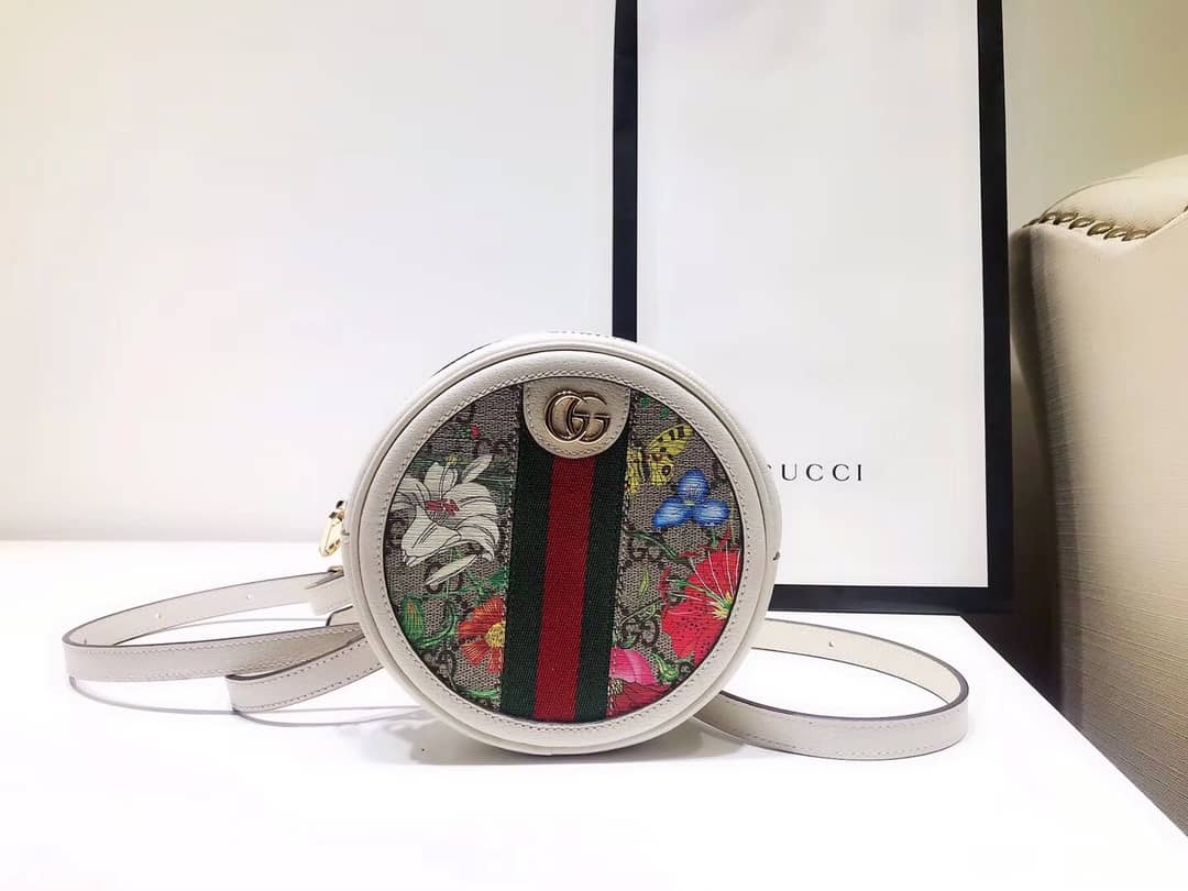 Gucci Ophidia GG Flora Mini Replica Backpack White 598661