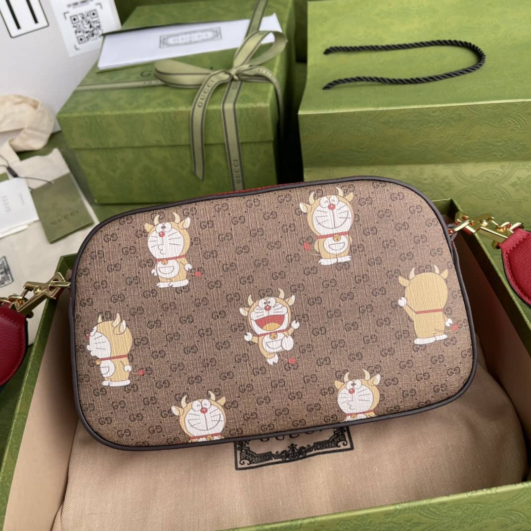 Gucci Exo-Kai Teddy Bear Supreme GG Canvas Shoulder Bag Replica 574886