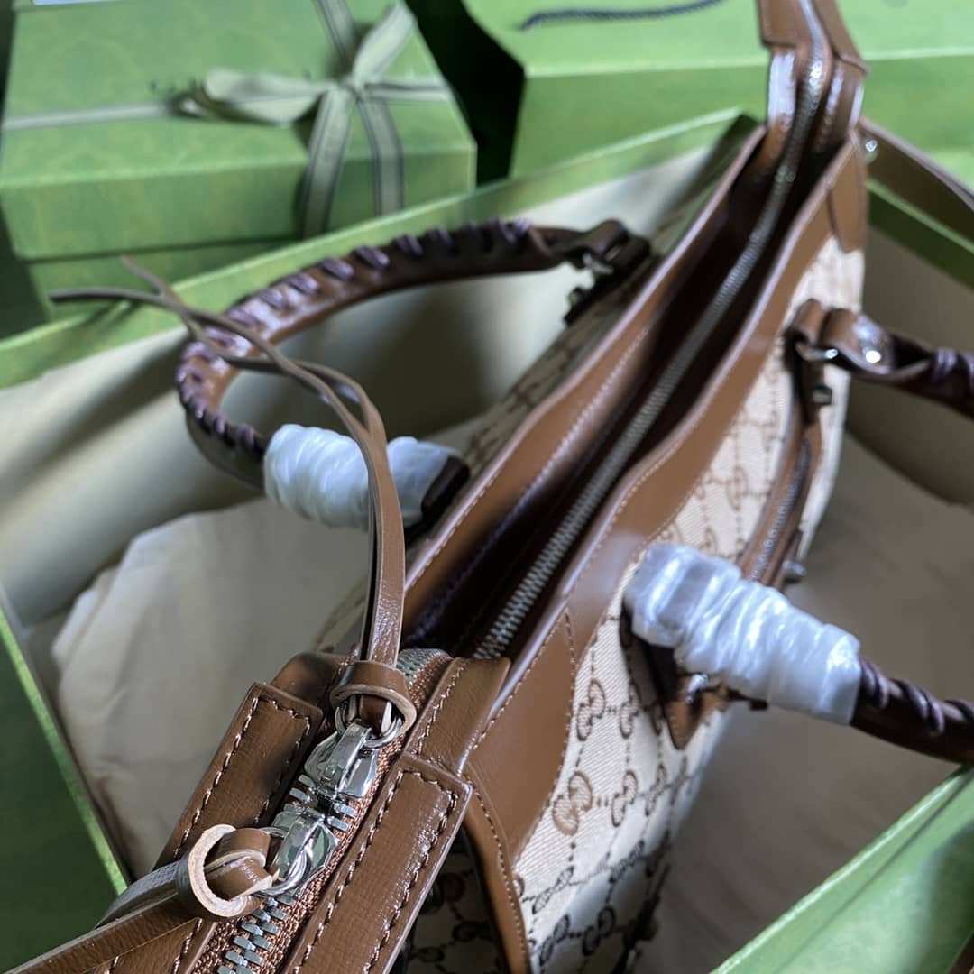 Gucci x Balenciaga GG Canvas City Bag Replica 658597