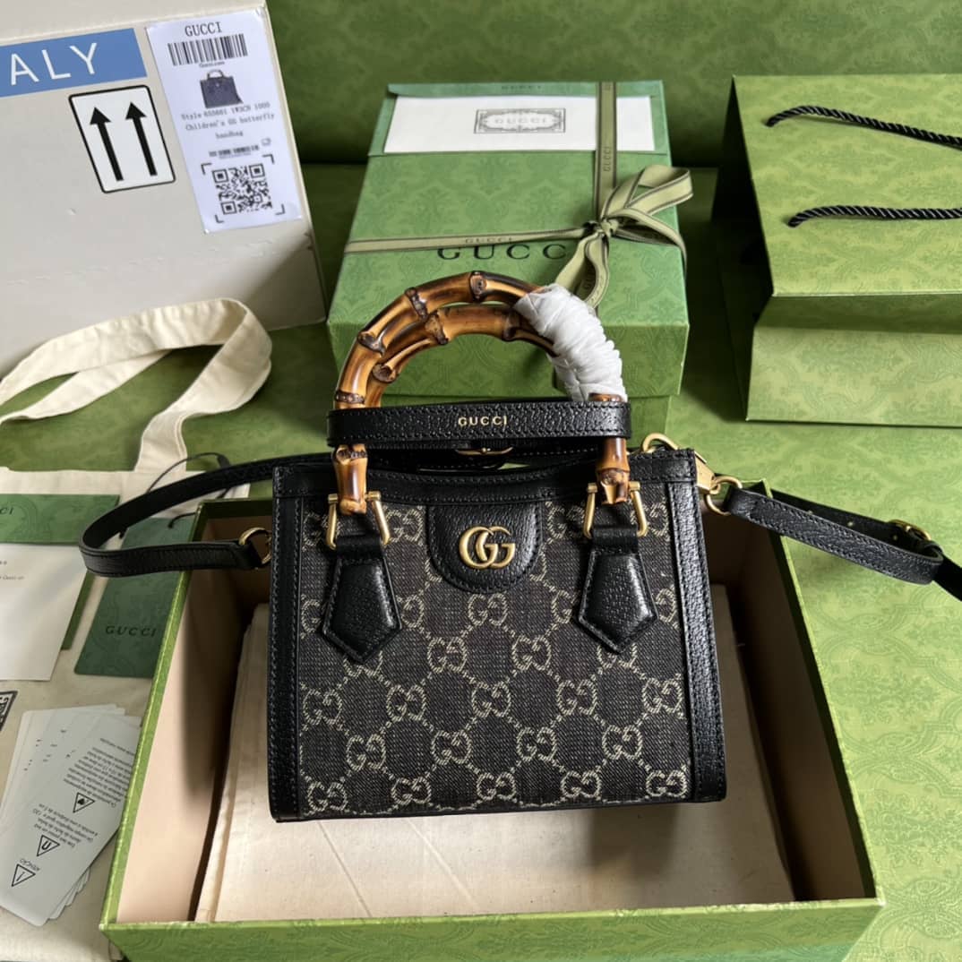 Gucci Diana Mini Black 655661 Replica Tote Bag