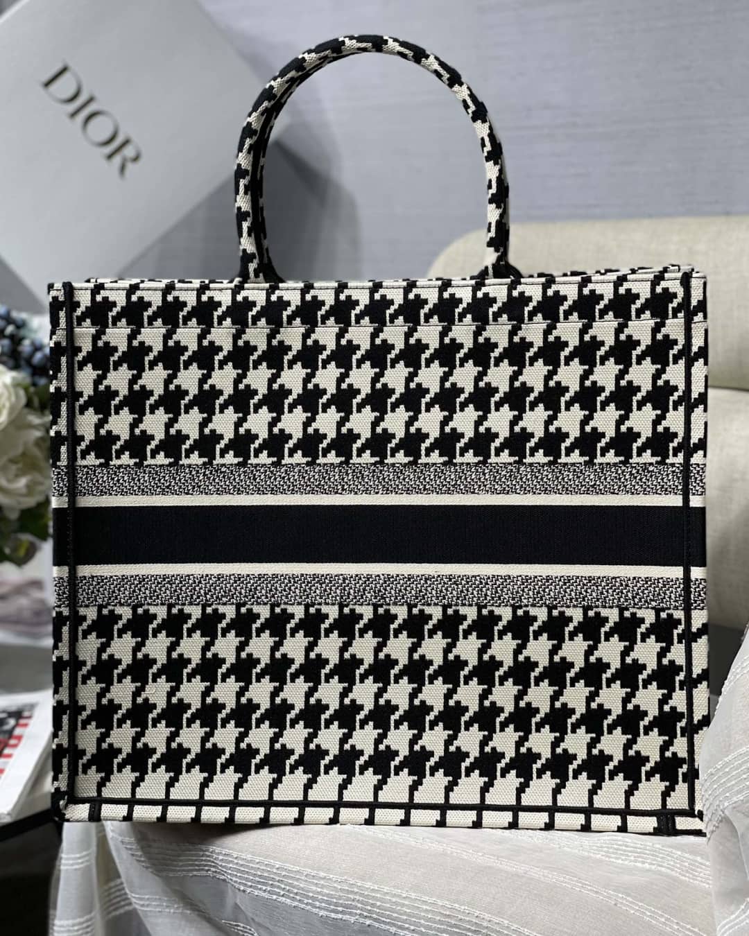 Christian Dior CD Book Embroidery Replica Tote