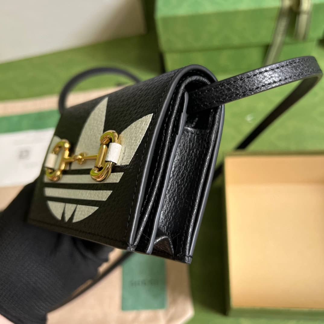 Adidas x Gucci Card Case With Horsebit 702248 Replica Crossbody Bag