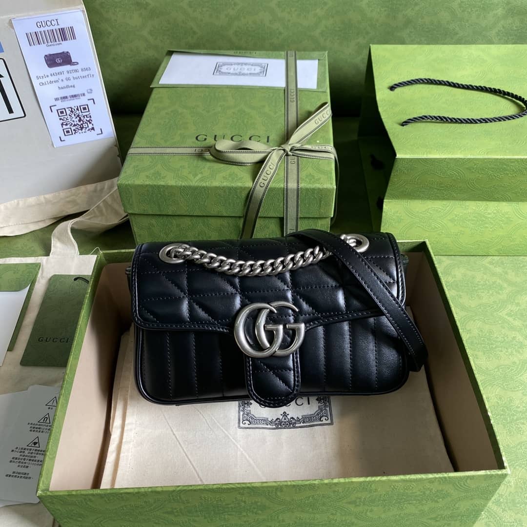 Gucci Marmont GG Matelasse Leather Mini Shoulder Bag Replica 446744