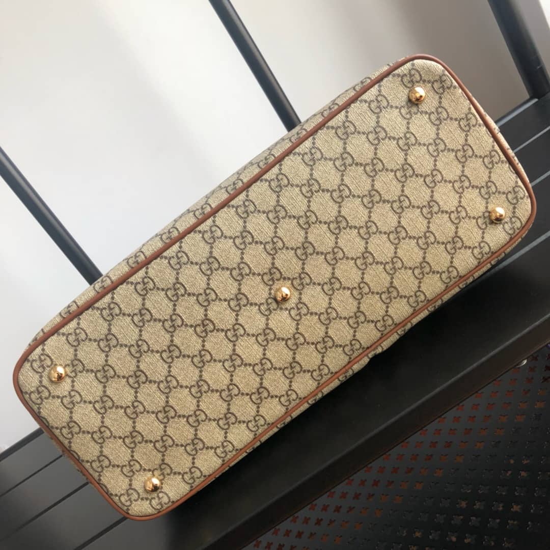 Best Replica Gucci Soft GG Supreme Baby Changing Bag Replica Brown 457356(ColaReps)