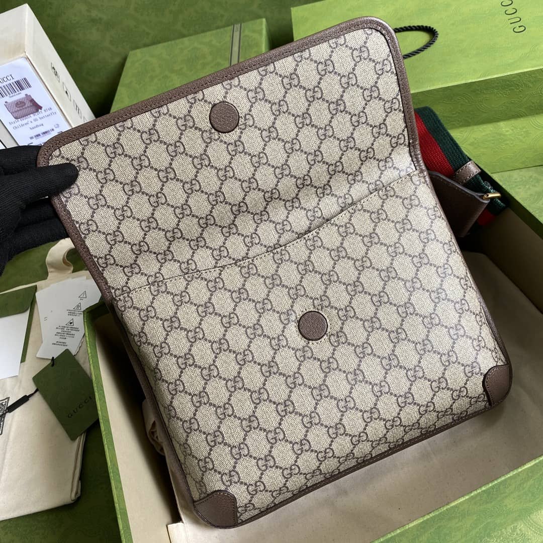Gucci Supreme GG Cat Head Leather Messenger Bag Replica 495654