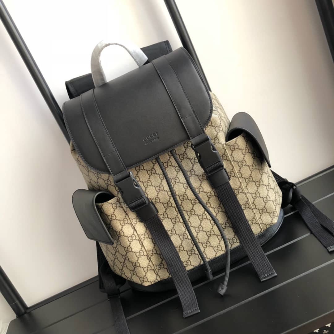 Gucci Soft GG Supreme Canvas Replica Backpack Beige 450958