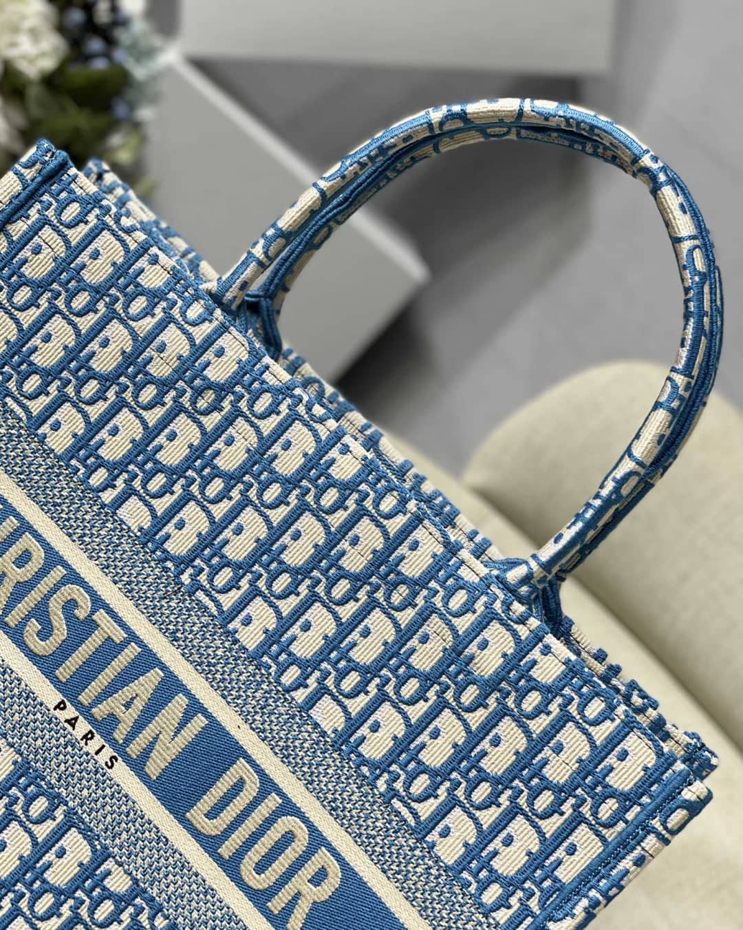 Christian Dior Tote Bag Dupe CD Book Embroidery